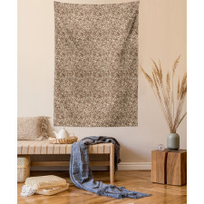 Retro Curly Floral Lines Tapestry
