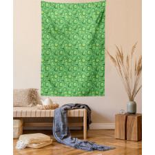 Floral Swirling Lines Tapestry