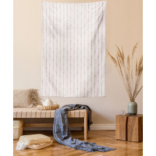 Pastel Flora and Stripes Tapestry