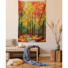 North Woods with Leaves Tapestry