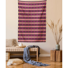 Bohemian Style Diamond Motifs Tapestry