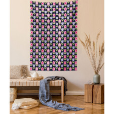 Daisy and Tulip Blossoms Tapestry