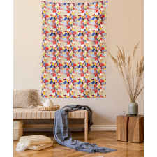 Colorful Floral Abstract Tapestry