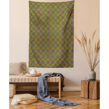 Lively Rhombus-shape Pattern Tapestry