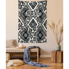 Ink Brush Style Argyle Tapestry