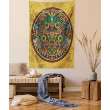 Symbolic Medallion Tapestry