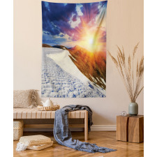 Snowy Sunny Mountains Tapestry