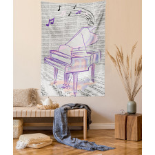 Hand Drawn Doodle Musical Tapestry