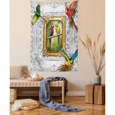 Exotic Colorful Birds Image Tapestry