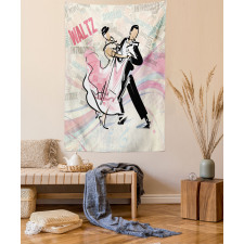 Romantic Dancing Couple Words Tapestry