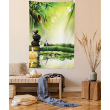 Meditation Stones Bamboo Tapestry