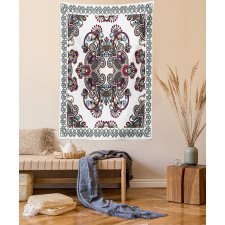 Curlicues Floral Design Tapestry