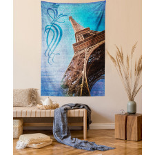 Tilt Shot Eiffel Tower Travel Tapestry