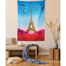 Abstract Grass Eiffel Tower Tapestry