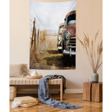 Rusty Trucks Rural View Tapestry