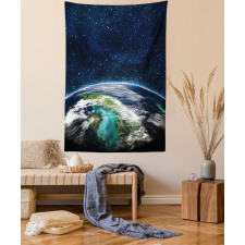 Nebula Earth and Stars Tapestry