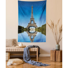 Eiffel Water Reflection Tapestry