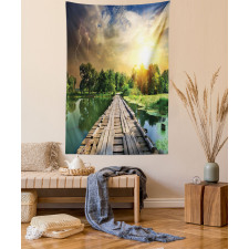 Bolt at Sunset Forest River Tapestry