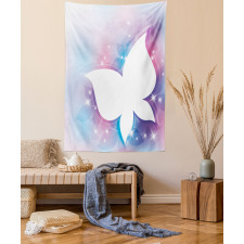 White Floral Tapestry