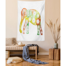 Elephant Daisy Flower Tapestry