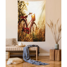 Bike in Sepia Tones Rural Tapestry