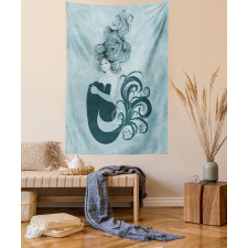 Sleeping Mermaid Tapestry