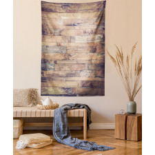 Earthy Toned Planks Tapestry