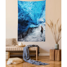 Traveler Man in Ice Cave Tapestry