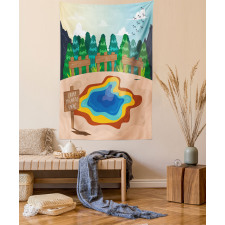 Cartoon Prismatic Spring Tapestry