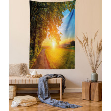 Tranquil Path at Sunset Tapestry