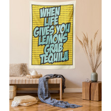 Retro Design Funny Words Tapestry