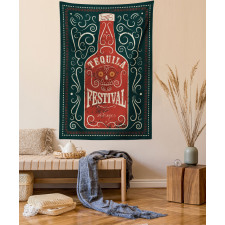 Retro Swirls and Bottle Tapestry