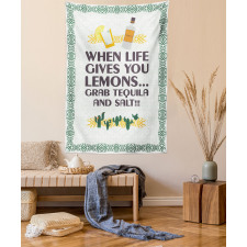 Mexican Drink Words Tapestry