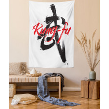 Ink Brush Written Logogram Tapestry