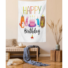 Cake Animal Friends Tapestry