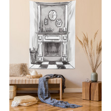 Greyscale Cozy Edge Home Tapestry