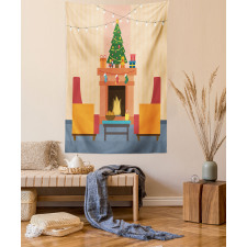 Cartoon Xmas Interior Tapestry