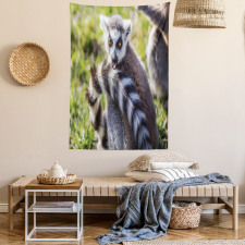 Ring Tailed Funny Expression Tapestry