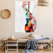 Cheerful String Instrument Tapestry