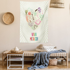 Viva Mexico Folklore Tapestry