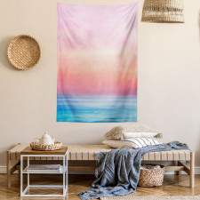 Ombre Sunset Calm Ocean View Tapestry