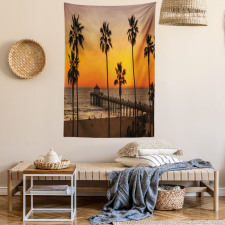 Manhattan Ocean Dusk Tapestry