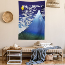 Nighttime Mountainous Area Tapestry