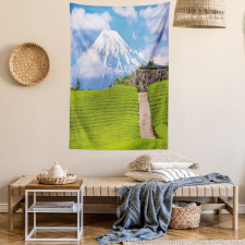 Tea Fields of Japan Meadow Tapestry