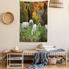 Cows on Autumn Hill Tapestry