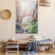 Spring Rabbit Forest Tapestry