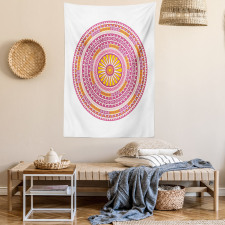 Abstract Bohemian Medallion Tapestry