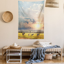 Zebras Exotic Natural Land Tapestry