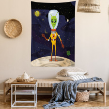 Funny Creature in a Spacesuit Tapestry