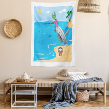 Monster Fishing in the Sea Tapestry